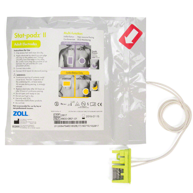 Zoll Adult CPR-Stat-Padz Electrode Pad Set for AED Plus and AED Pro (8900-0402)
