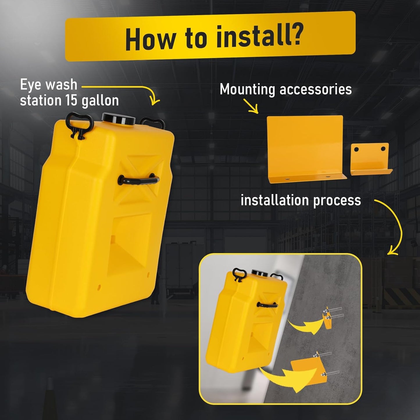 Portable Eyewash Station - 15 Gallon