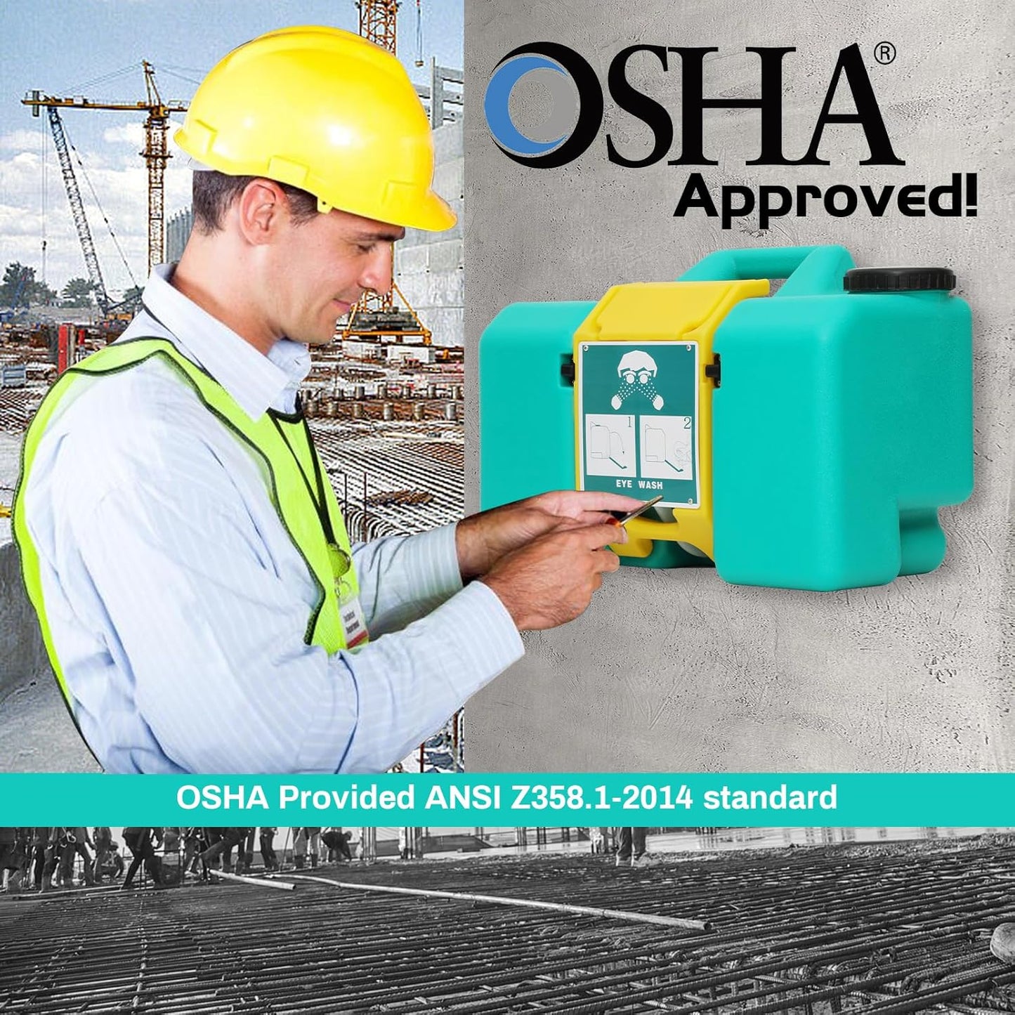 Portable Eyewash Station - 9 Gallon