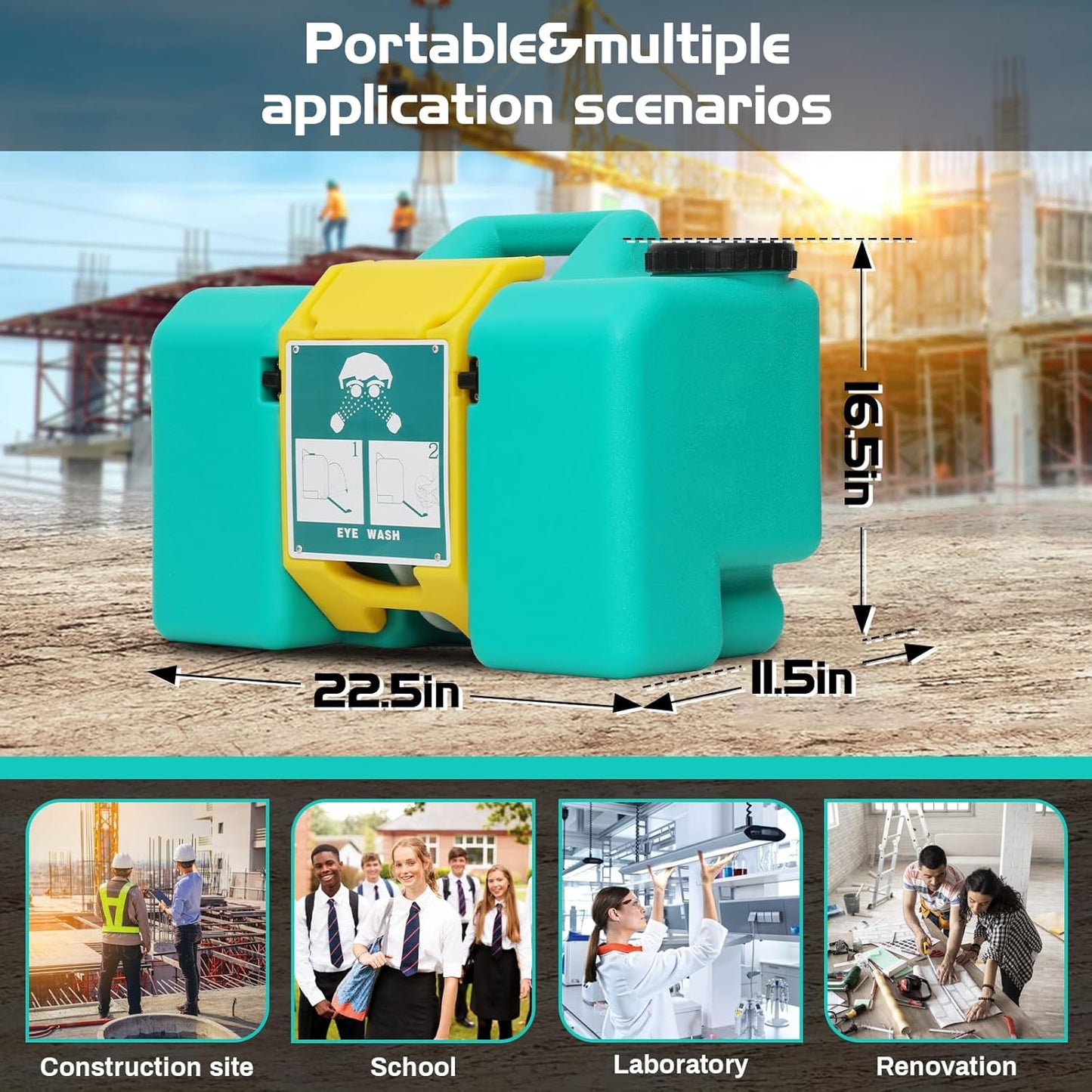 Portable Eyewash Station - 9 Gallon