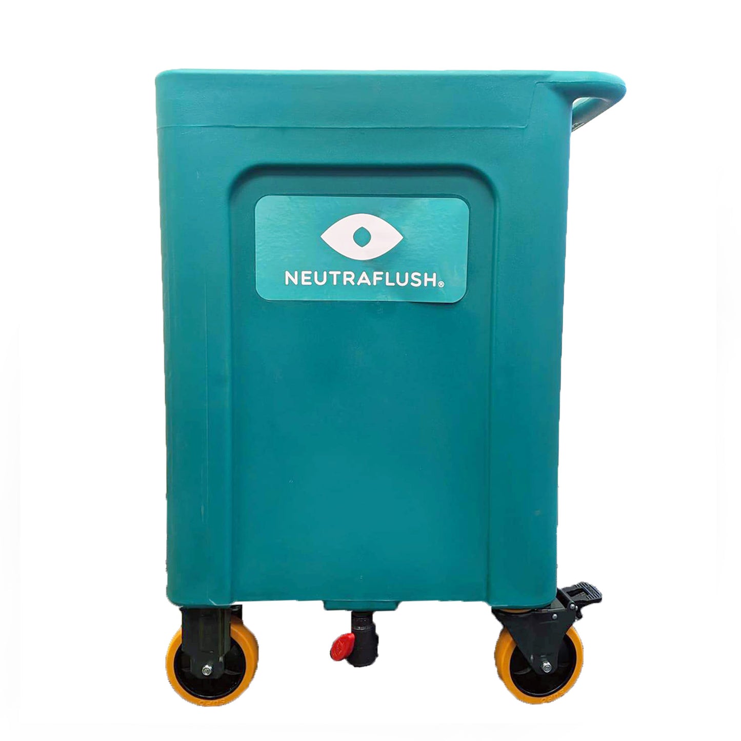 Heavy Duty Portable Gravity Fed Eyewash Station w/ Drain Cart - 16 Gallon